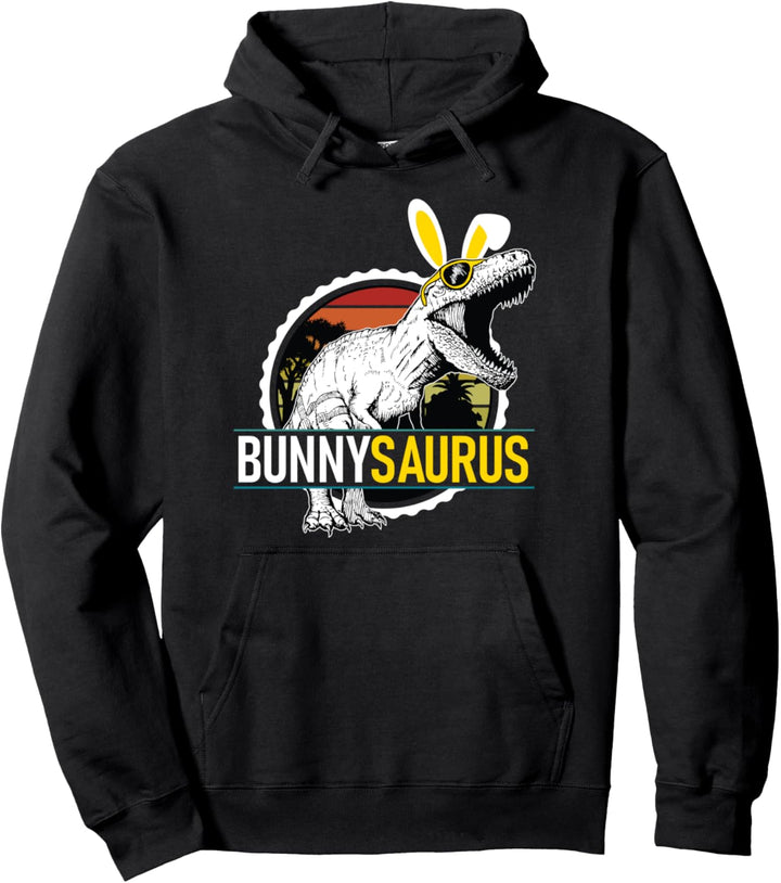 BunnySaurus T Rex Funny Easter Gift Bunny Ears Dinosaur Pullover Hoodie