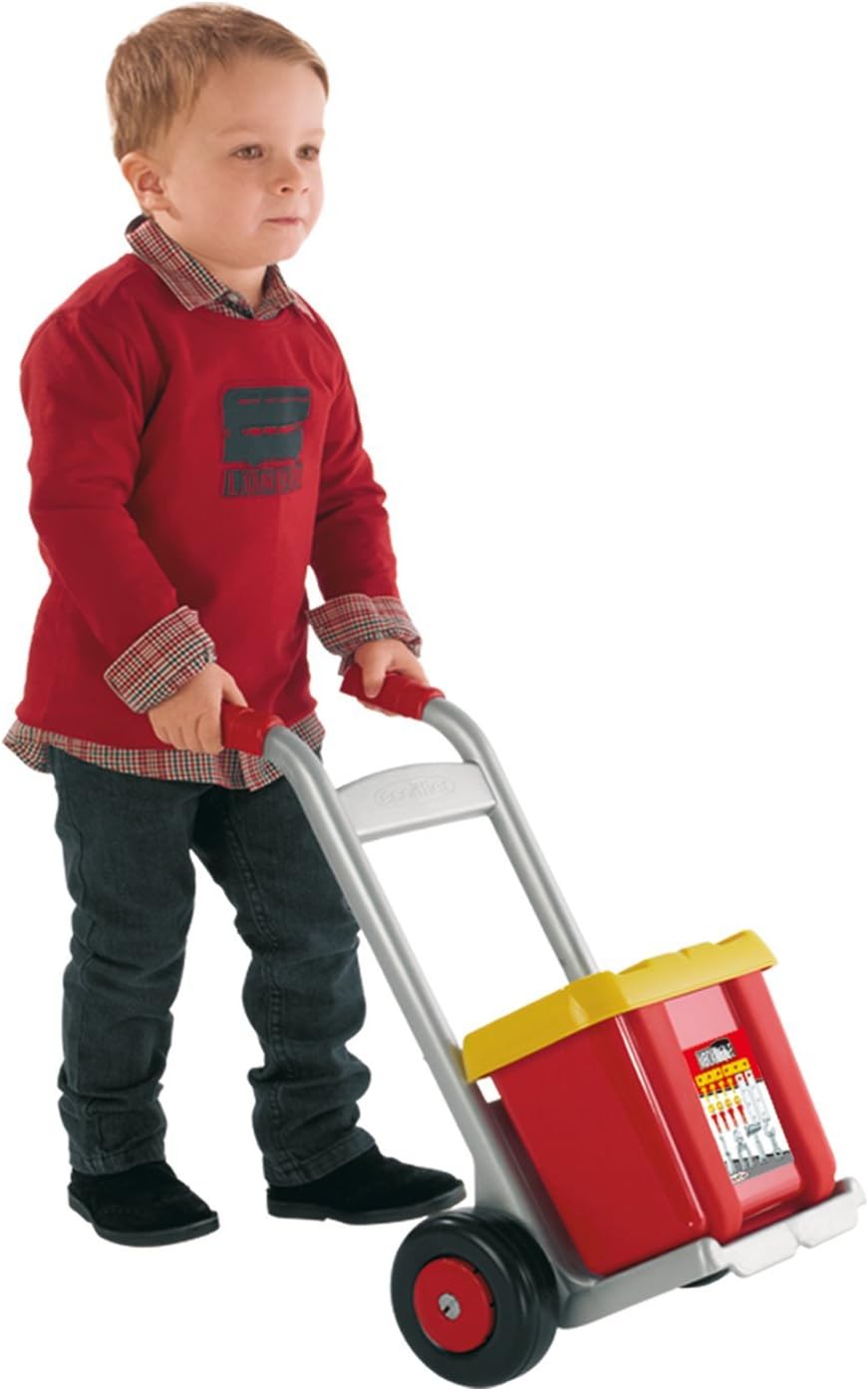 Ecoiffier 7600002381 - Transportkarre mit Werkzeugbox