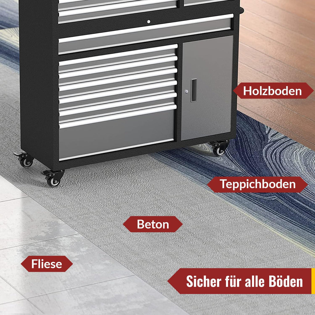 HOLKIE 50 mm Schwerlastrollen bis 250 kg - 4er Set Möbelrollen Schwerlast mit Bremsen - Transportrol