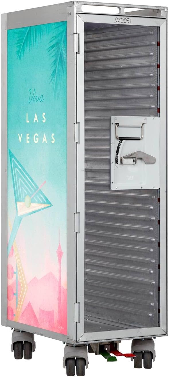 VanDeBord Flugzeugtrolley Henry Rivers Edition Viva Las Vegas (Glastür), Gebrauchter Trolley aus der