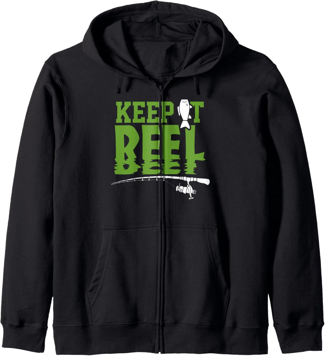 Keep it Reel Funny Outdoors Fisherman Fishing Angler Kapuzenjacke