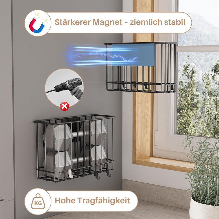 Küchenschranktür-Aufbewahrungsbox, 4 Stück Selbstklebender/magnetischer Organizer für Küchenschränke