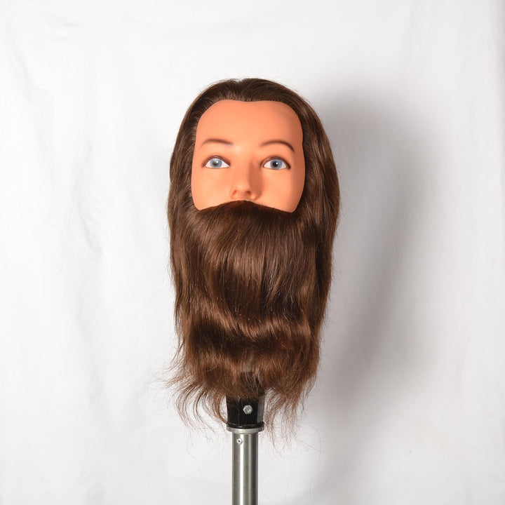 Mann Frisierkopf übungskopf Trainingsköpfe 100% Echthaar Haar Hairdressing Cosmetology Mannequin mit