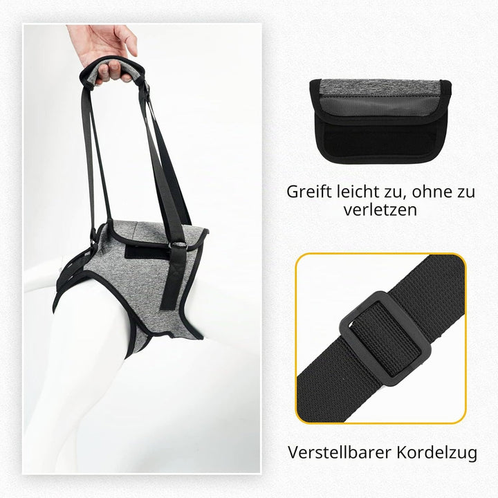 Verstellbares Hundegeschirr für Hinterbein–Stützgeschirr/Schlaufe mit Tragehilfe &amp; Griff für Behinde