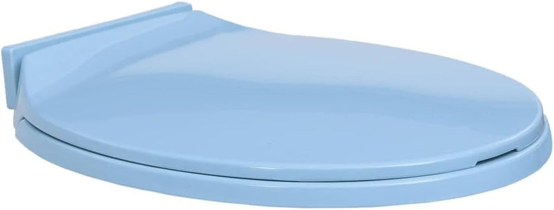HOMIUSE Toilettendeckel 46x34 cm Toilettensitz mit Absenkautomatik Blau Oval Wc Sitz mit Absenkautom