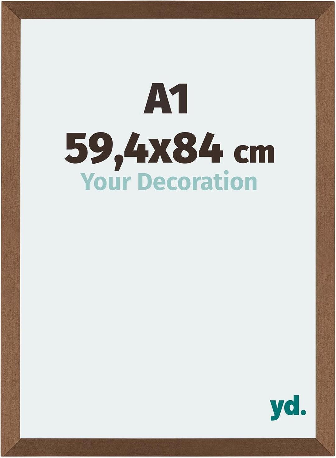 yd. Your Decoration - Bilderrahmen DIN A1 59,4x84 cm - Bilderrahmen aus MDF mit Acrylglas - Antirefl