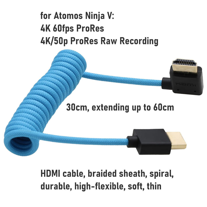 HangTon HDMI 8K 4K ProRes Raw Videokabel für ATOMOS Ninja V Shinobi, Sony A7RV A7IV FX3 FX30, Canon