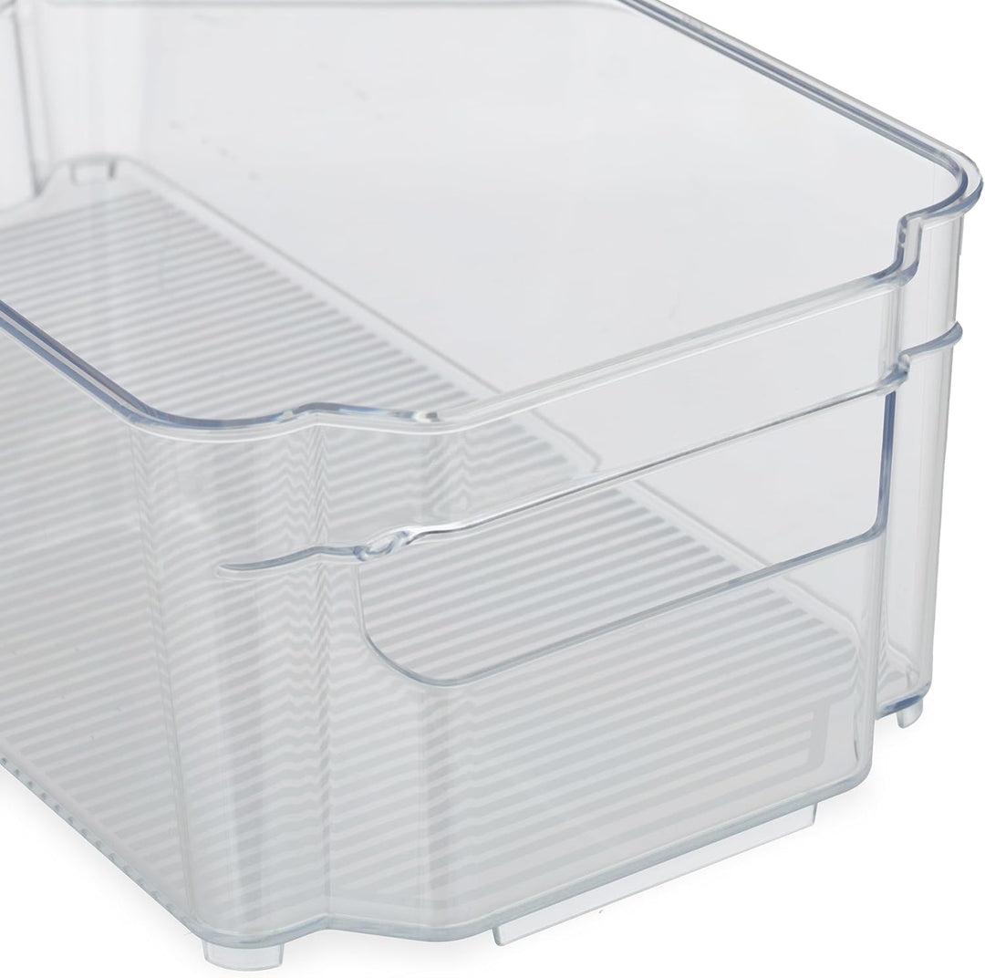 Relaxdays Kühlschrank Organizer, Aufbewahrung von Lebensmitteln, HxBxT: 9x31,5x15,5 cm, Küchenbox mi