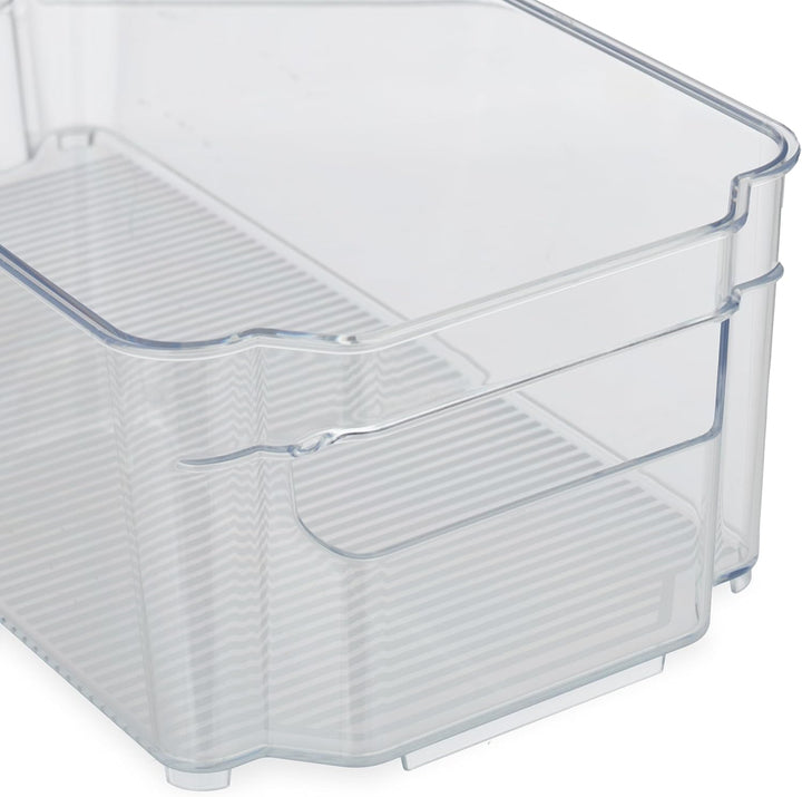 Relaxdays Kühlschrank Organizer, Aufbewahrung von Lebensmitteln, HxBxT: 9x31,5x15,5 cm, Küchenbox mi
