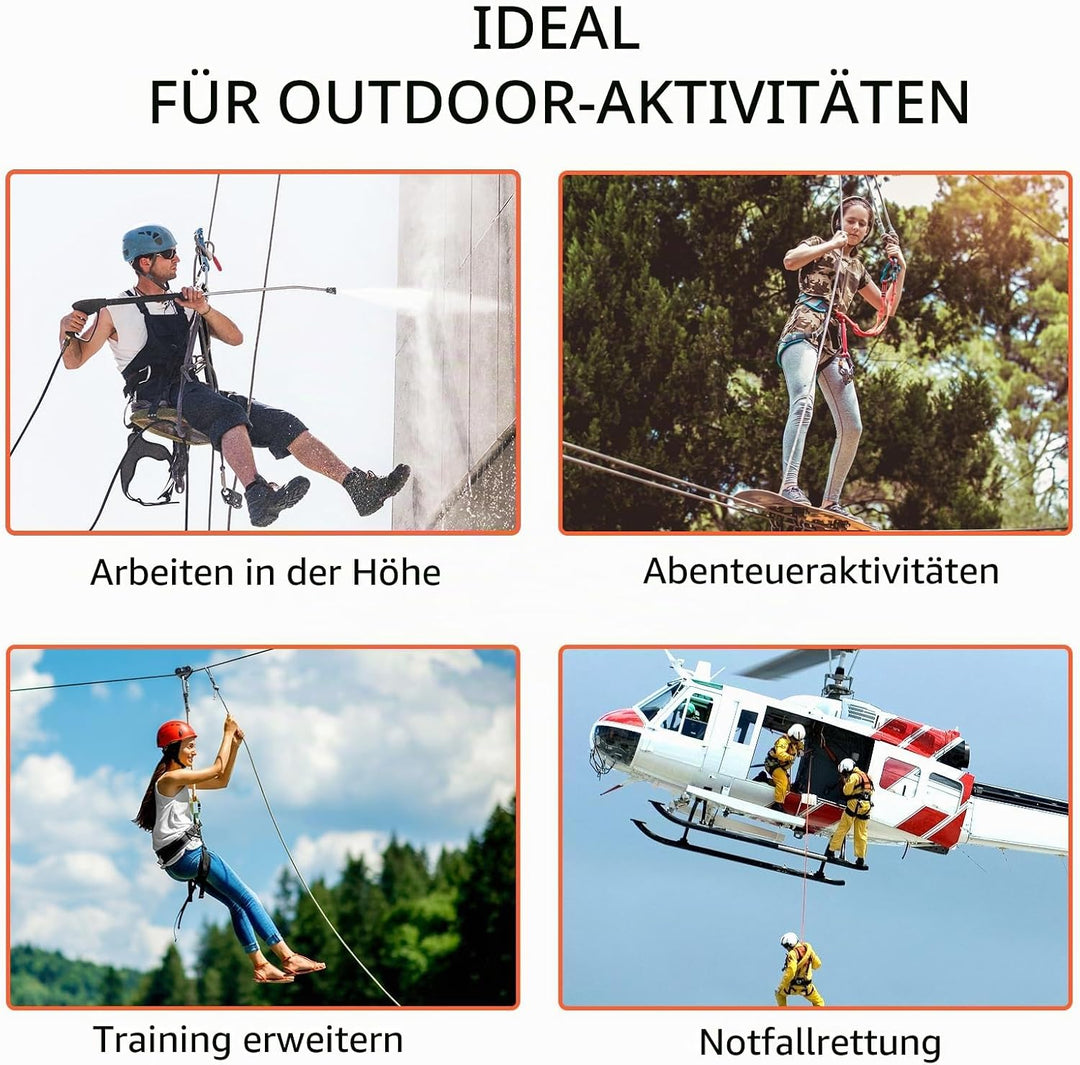 NewDoar CE-Zertifizierter 28KN Mikro Seilrolle Umlenkrolle für Seile mit max. Durchmesser bis 12 mm