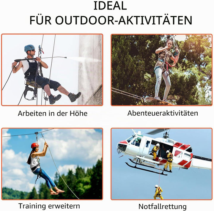 NewDoar CE-Zertifizierter 28KN Mikro Seilrolle Umlenkrolle für Seile mit max. Durchmesser bis 12 mm