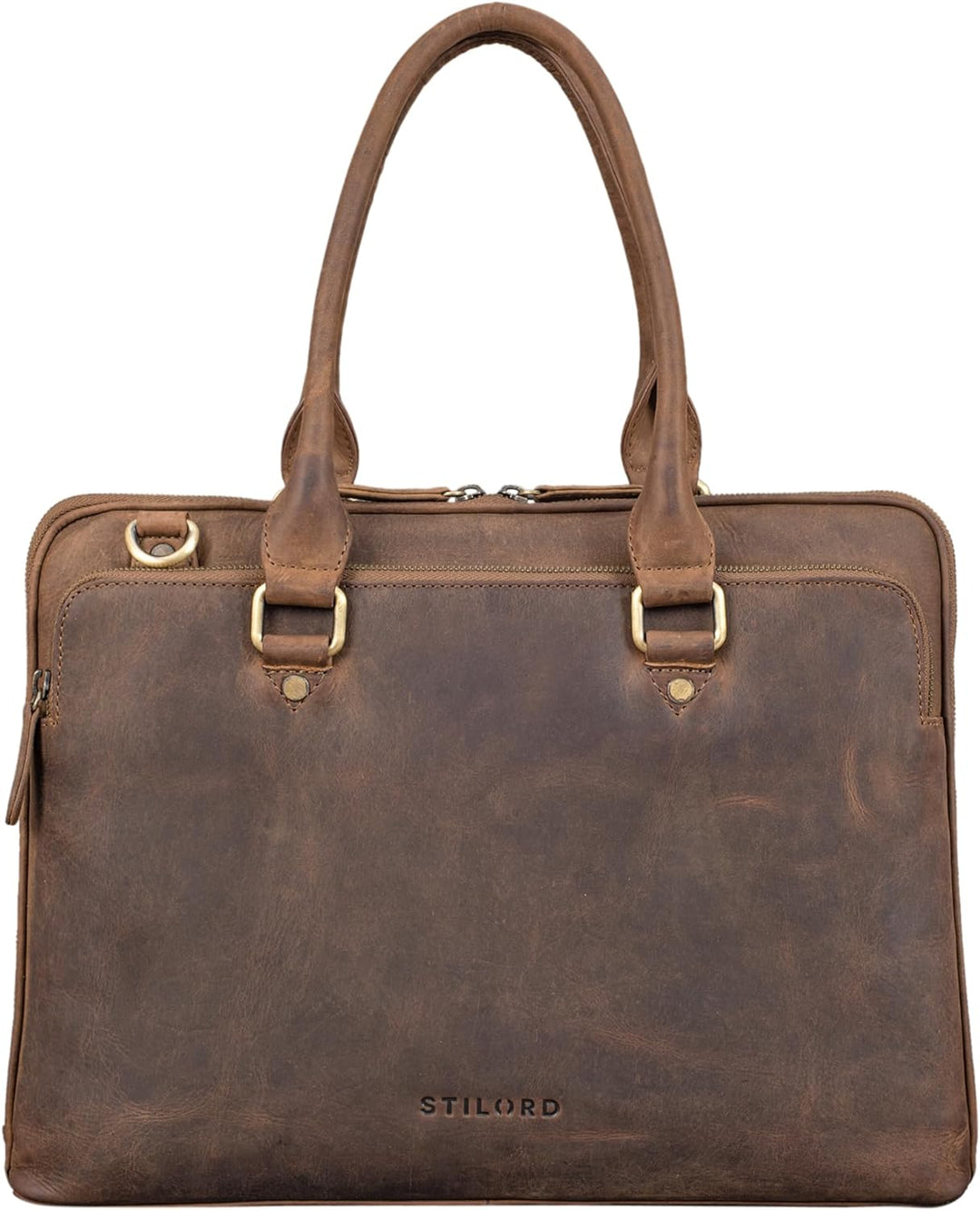STILORD 'Joanna' Laptoptasche Damen elegant Leder Businesstasche Ledertasche Frauen Henkeltasche für