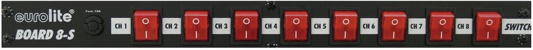 EUROLITE Board 8-S 8x Kaltgerätebuchse | Schaltpanel mit 8 Schaltern zum getrennten Schalten von 8 K