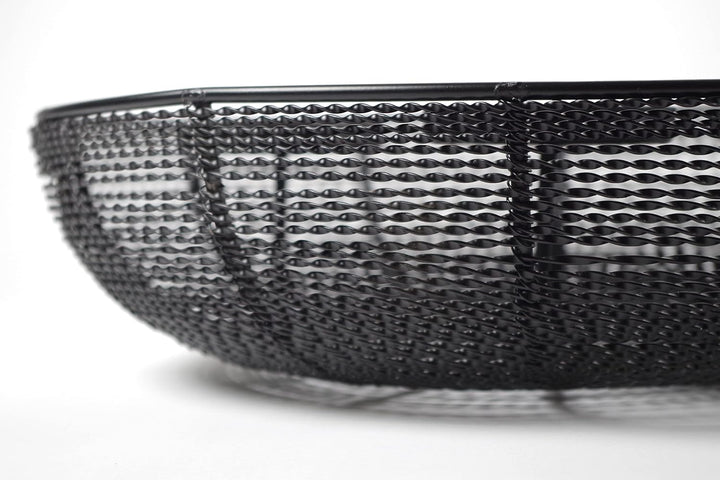Kobolo Dekoschale Kerzenhalter Adventskranz Draht - aus Metall - schwarz - für 4 Kerzen - 38 cm