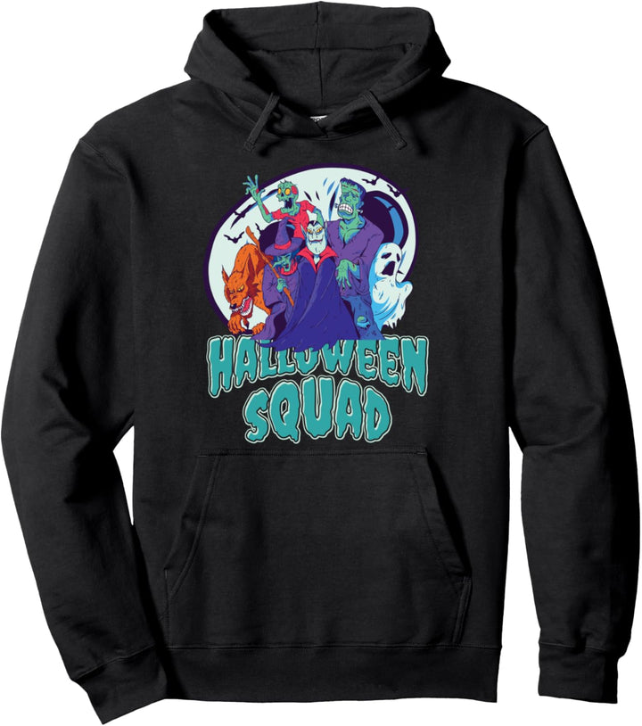 Boo Halloween Squad Zombie Vampir Wolf Geist Trick or Treat Pullover Hoodie