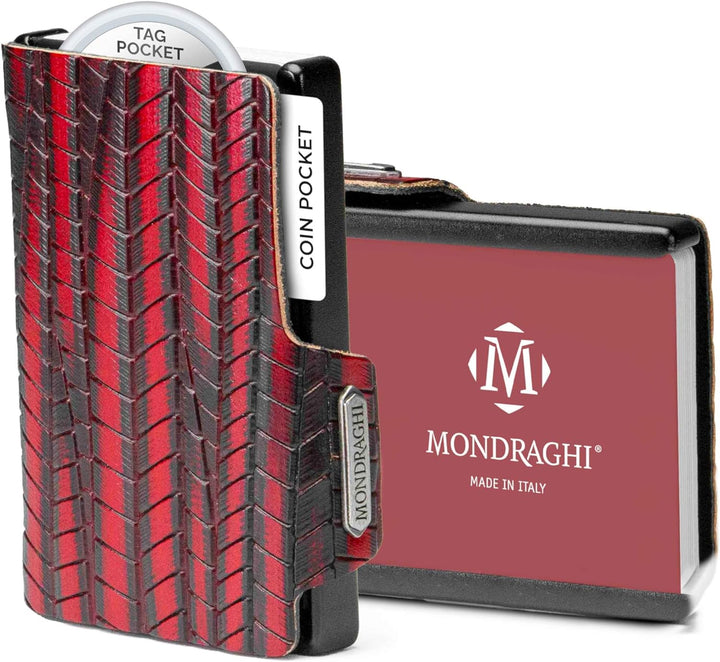 MONDRAGHI® Mini-Geldbörse Ultraleicht, Slim - Kreditkartenetui und Kartenetui mit Münzfach, echtes L