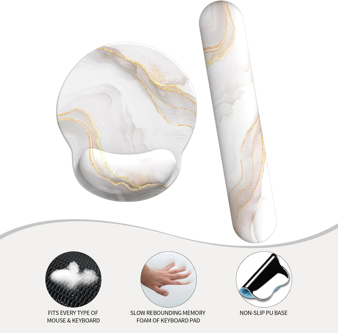 Mauspad mit Gelkissen,Mousepad mit Handauflage Ergonomisches, Bequemes Computer-Handballenauflage Ma