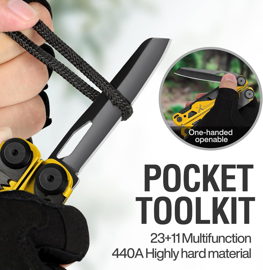 Multitool 23 in 1 with Premium Gift Box, Screwdrivers Saw Screwdrivers Bottle Opener Pliers Camping