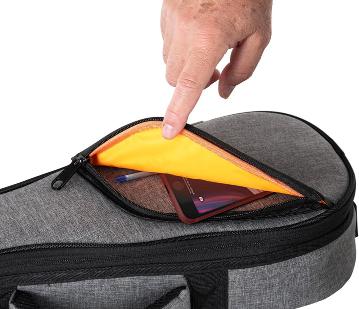 Rocktile Tasche für Sopran-Ukulele Grau - Gigbag für Sopran-Ukulele - Maximale Innenmasse (LxBxH): 5
