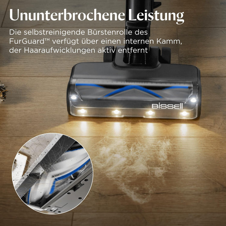 Bissell PowerClean FurGuard, Akku Staubsauger, 280W Motor, Selbstreinigende Bürstenrolle, FurFinder-