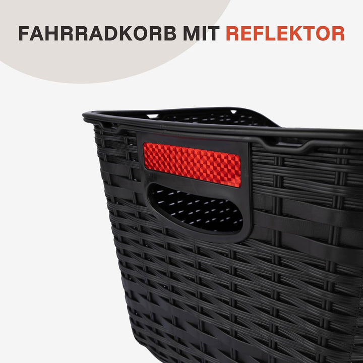 PEUZ 27L Unisex Fahrradkorb hinten Gross zum Transport von Gepäck Stabiles Kunststoffnetz, wetterfes