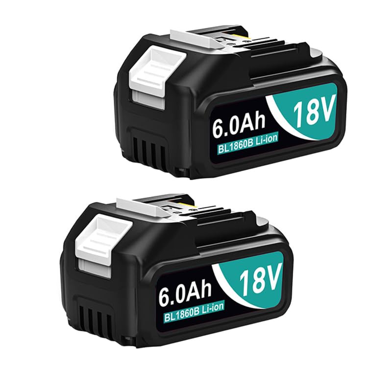 2X6.0Ah Ersatzakku für Makita LXT - Kompatibel mit Makita 18V Geräten &amp; Ladegeräten - Lithium-Ionen