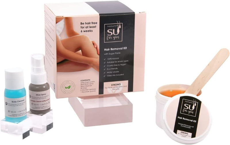 Sugaring4You Zuckerpaste Beauty-Set zur sanften Haarentfernung | Für Gesicht, Arme, Beine, Rücken un