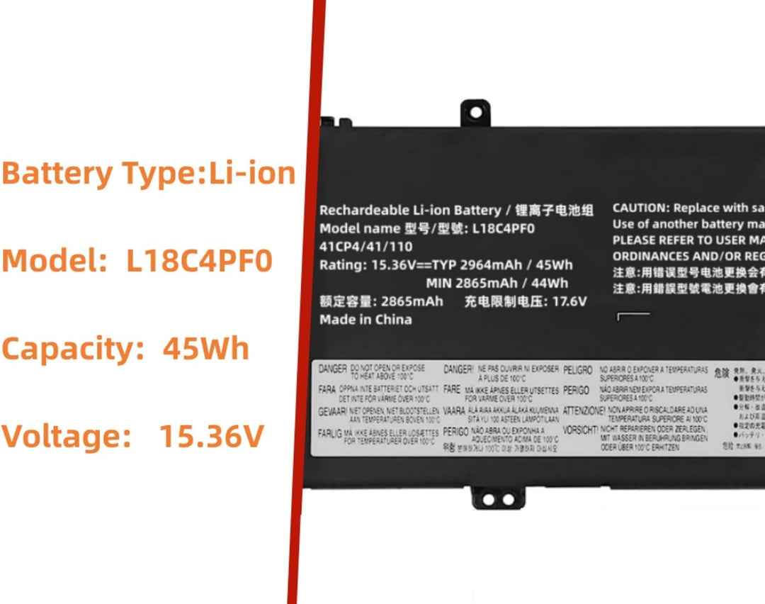 PUGASR L18C4PF0 L18M4PF0 Laptop Akku Kompatibel mit Lenovo ThinkBook 13S-IML 14S-IML 13S-IWL 14S-IWL