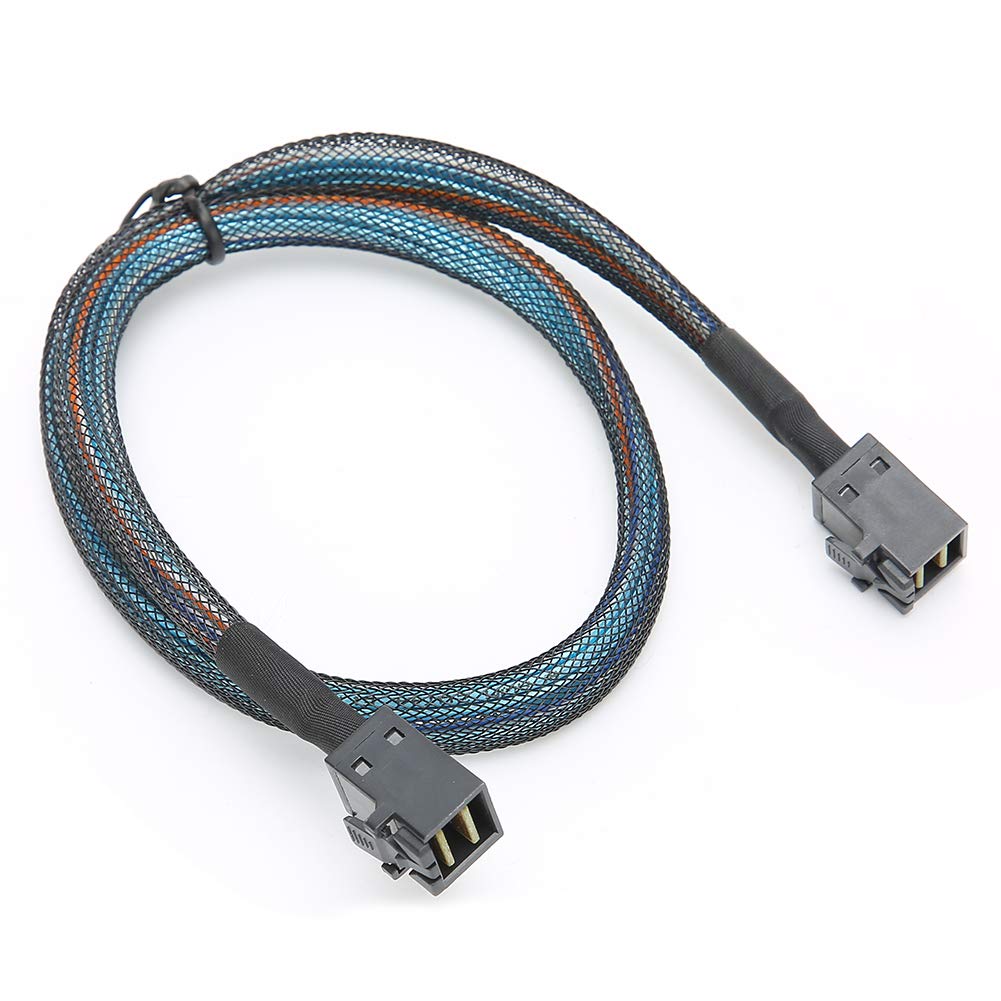 CCYLEZ SAS Kabel, 1Meter/0.5Meter SFF-8643 zu SFF8643 H0106 Server Kabel, 12 Gbit/s Nylon geflochten
