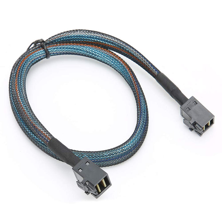 CCYLEZ SAS Kabel, 1Meter/0.5Meter SFF-8643 zu SFF8643 H0106 Server Kabel, 12 Gbit/s Nylon geflochten