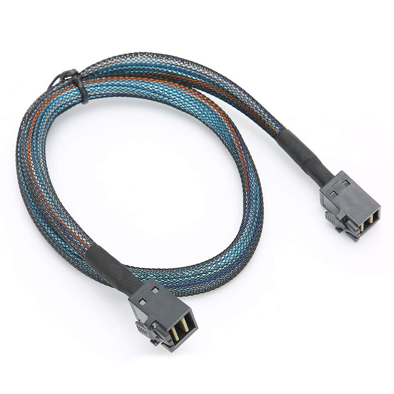 CCYLEZ SAS Kabel, 1Meter/0.5Meter SFF-8643 zu SFF8643 H0106 Server Kabel, 12 Gbit/s Nylon geflochten