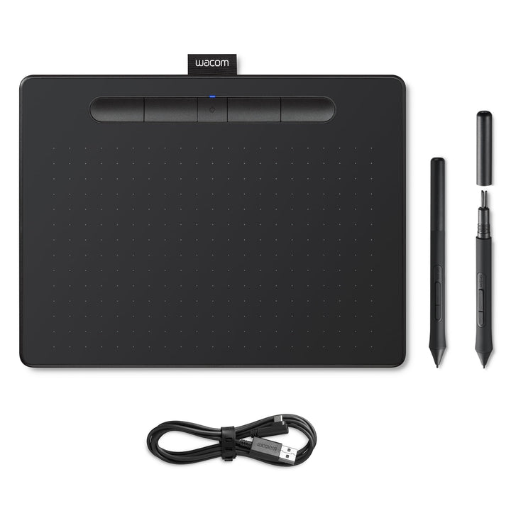 Wacom Intuos Comfort Plus Kabelgebundenes PB M – Grafiktablett (WiFi, Ethernet) CTL-6100WLK-S schwar