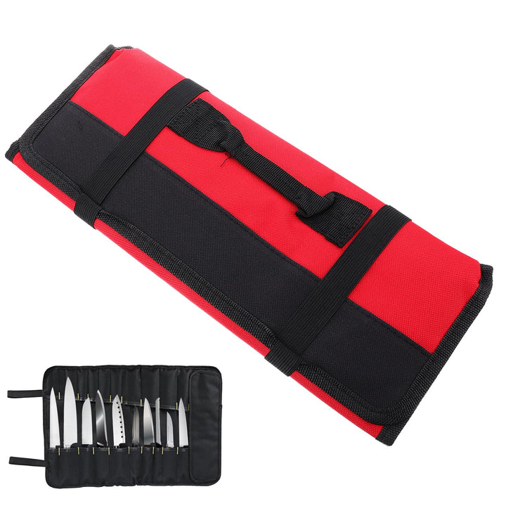 Hemoton Chefs Knife Rolltasche mit 22 Schlitzen, Messer, Besteck, tragbar, für Zuhause, Küchenutensi