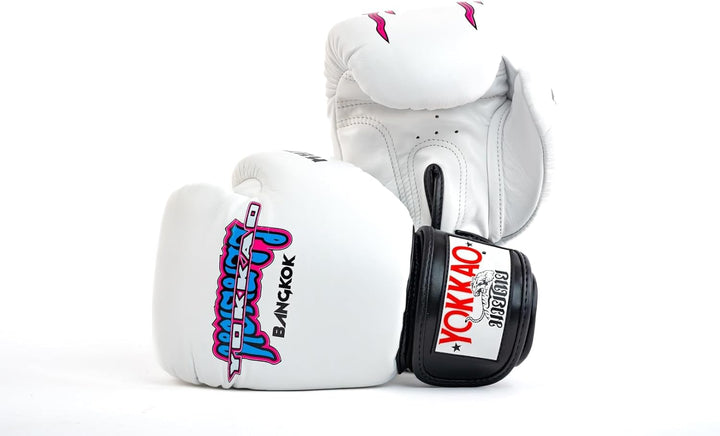 YOKKAO Matrix Breathable Muay Thai Boxing Gloves 10oz East Club White, 10oz East Club White