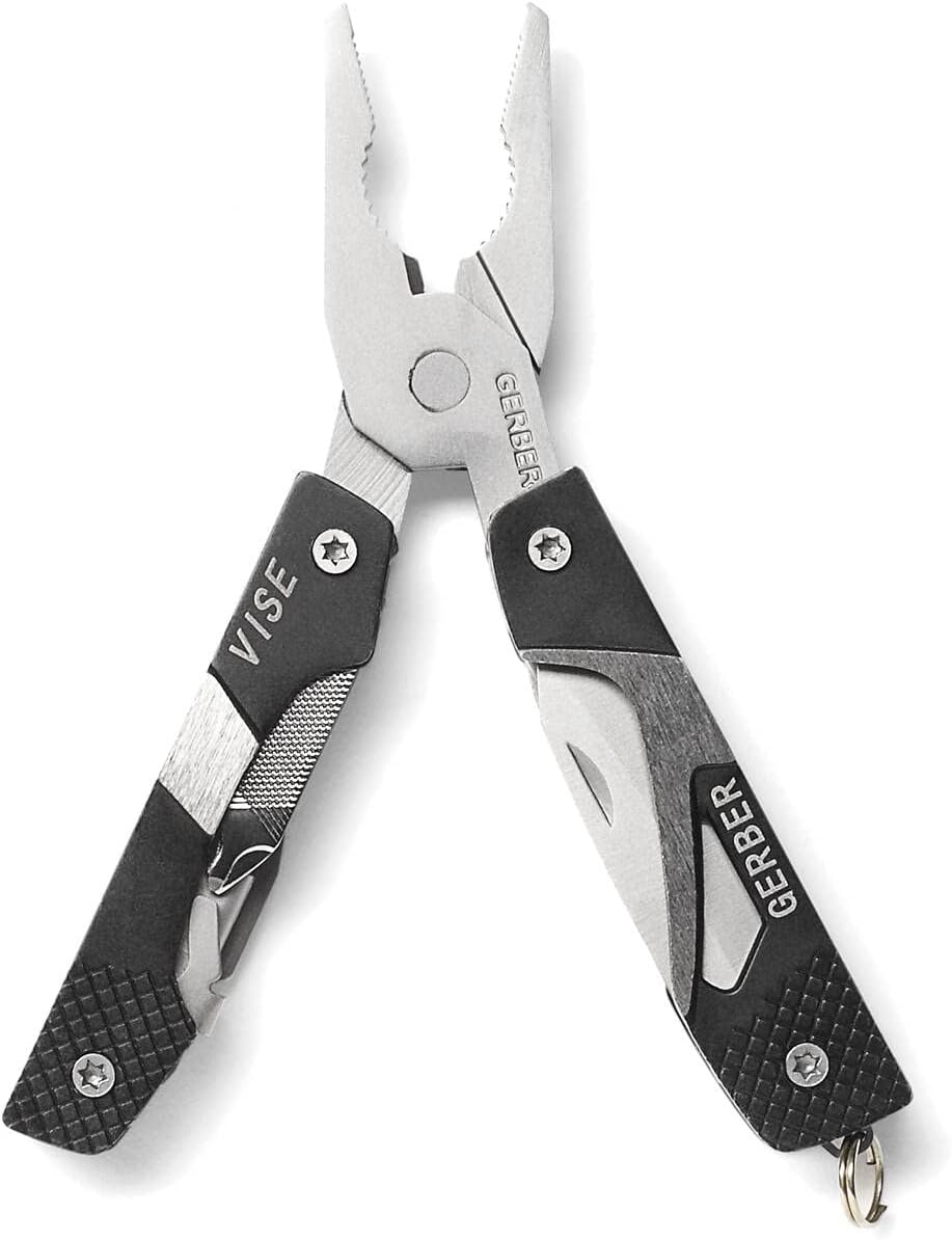 Gerber Multifunktionswerkzeug mit Zange, 10 Funktionen, Vise Pocket Tool, Aluminium/Edelstahl, Schwa