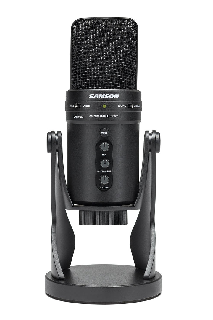 Samson G-Track Pro - Professional USB Microphone with Audio Interface - Black Desktop USB-Mikrofon,