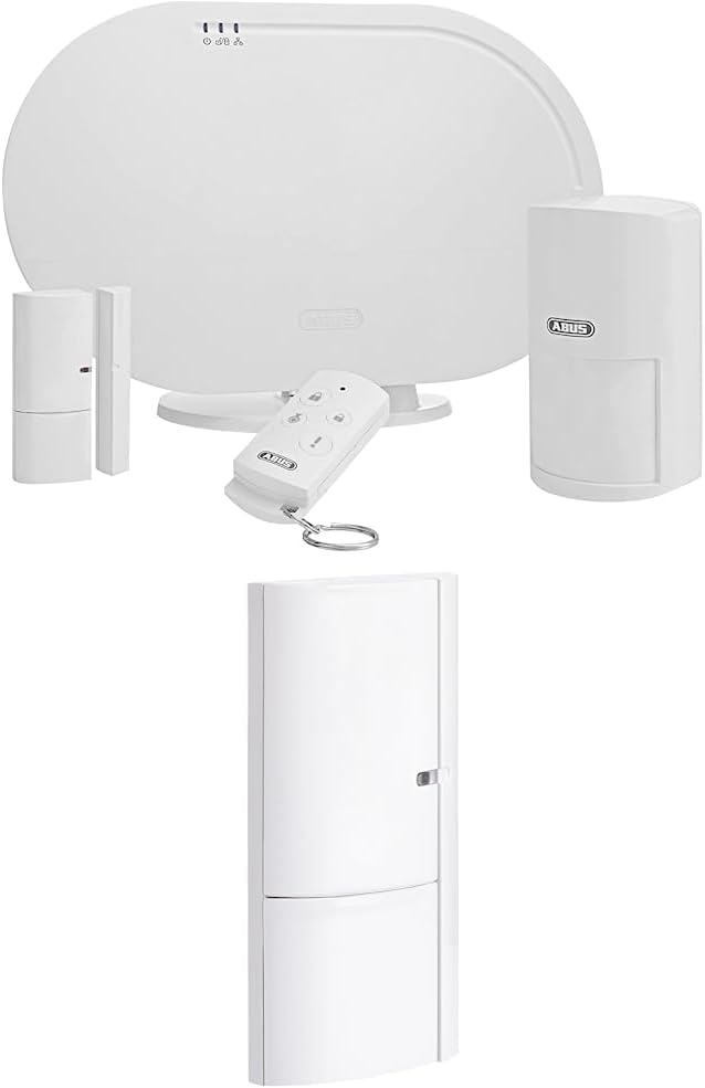 Bundle aus ABUS Smartvest Funk-Alarmanlage Basisset + 3er Set ABUS Smartvest Funk-Öffnungsmelder Bas