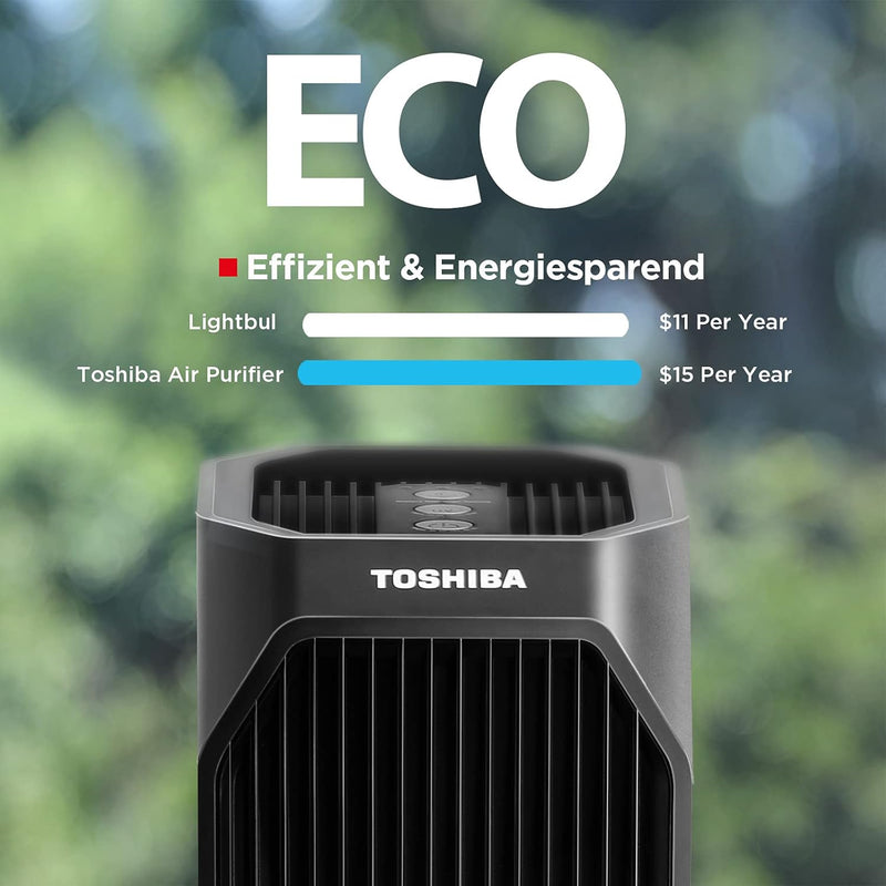 ToshibaLuftreiniger CAF-Z45FR 3-in-1 Air Purifier mit H13 HEPA-Filter, CADR 228m³/h, Aktivkohlefilte