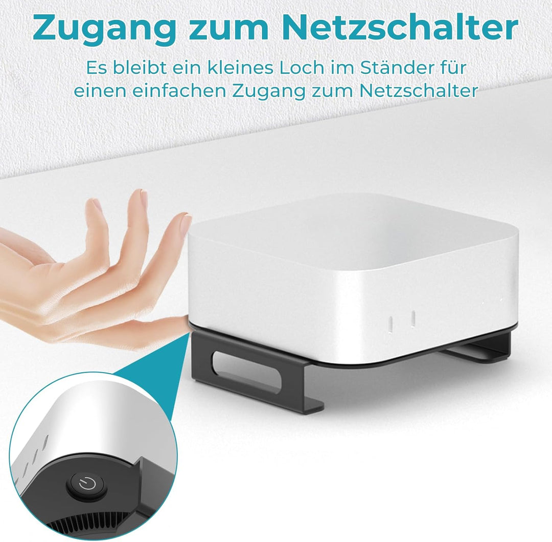 Ständer Kompatibel mit 2024 Mac mini M4 und M4 Pro Metall-Halterung für Mac mini M4 Dock Tisch-Ständ