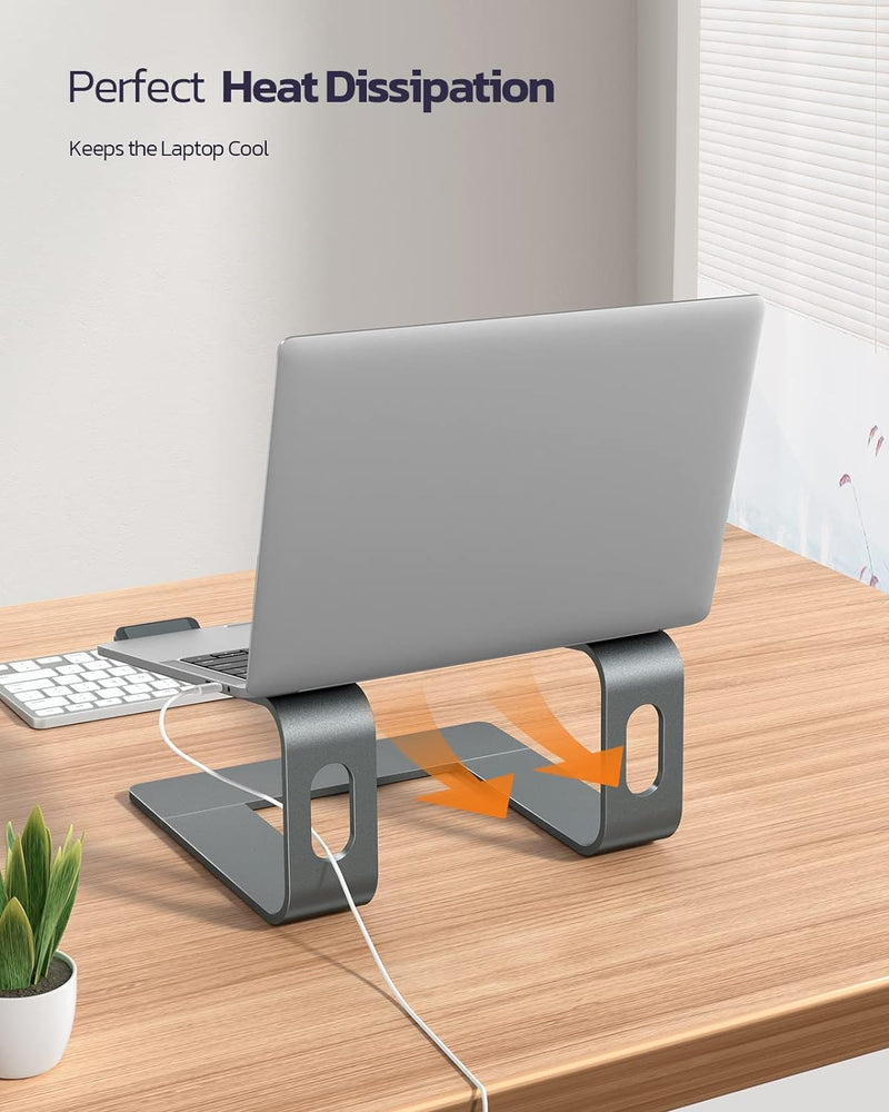 Laptop Ständer, Nulaxy Ergonomisch Notebook Stand, Universal Laptop Halterung, Riser Kompatibel mit