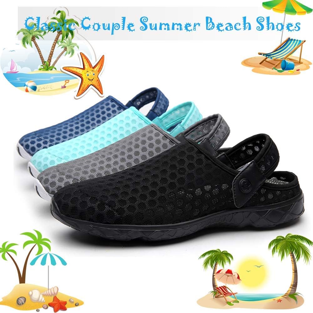Unisex Clogs Hausschuhe Atmungsaktiv Mesh Pantoletten Sommer Beach Freizeit Schuhe rutschfest Weiche
