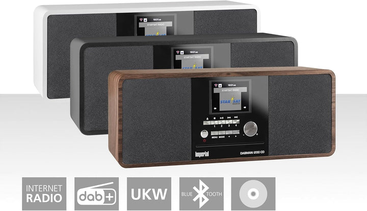 Imperial DABMAN i200 CD Internetradio/DAB+ Radio Digitalradio mit CD Player (Stereo Sound, Internetr