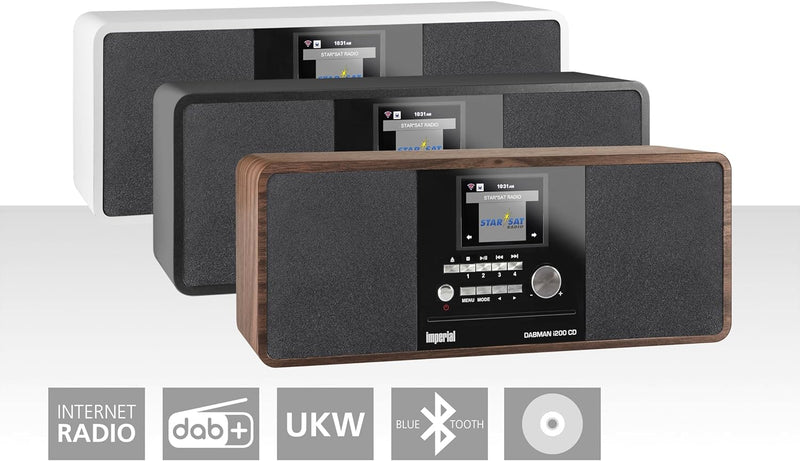 Imperial DABMAN i200 CD Internetradio/DAB+ Radio Digitalradio mit CD Player (Stereo Sound, Internetr
