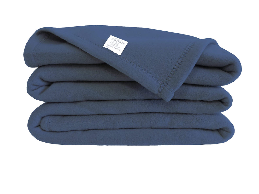 POYET MOTTE Fleecedecke, Polyester, Marine, 220x180 cm, 220x180 cm