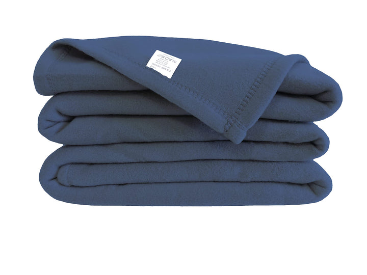 POYET MOTTE Fleecedecke, Polyester, Marine, 220x180 cm, 220x180 cm