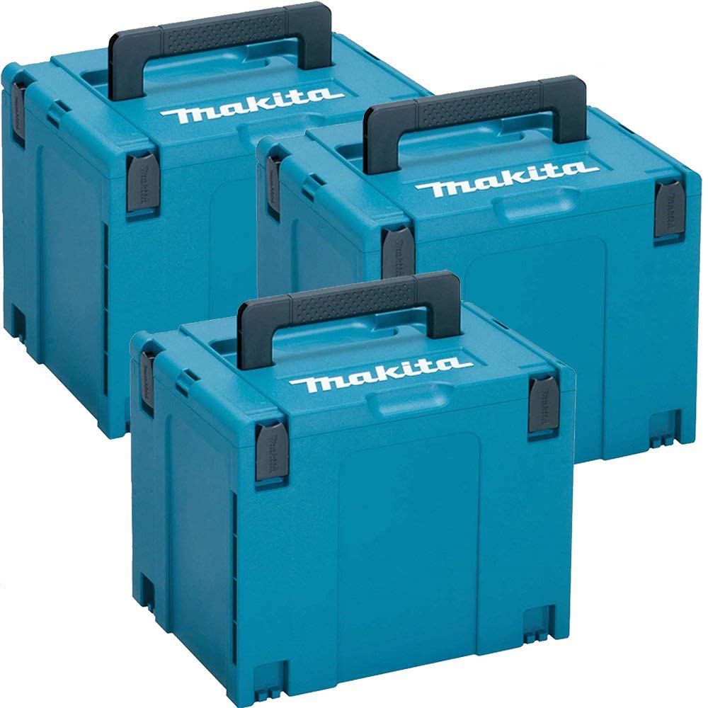 Makita 821552-6 MakPac Typ 4 Stapelverbinder-Koffer, 396 x 296 x 315 mm, 3 Stück, 3