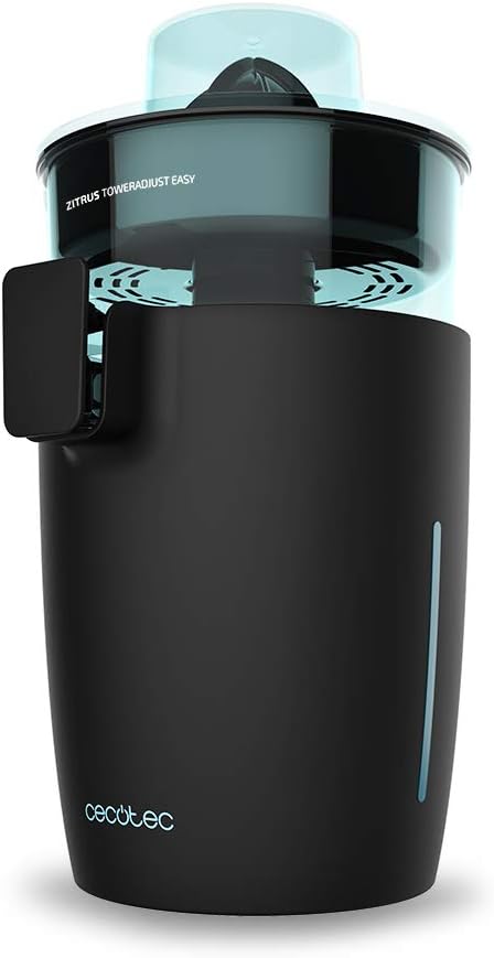 Cecotec Zitrus elektrischer Entsafter TowerAdjust Easy - 350 W Leistung, Pulperegler-Filter, zwei he