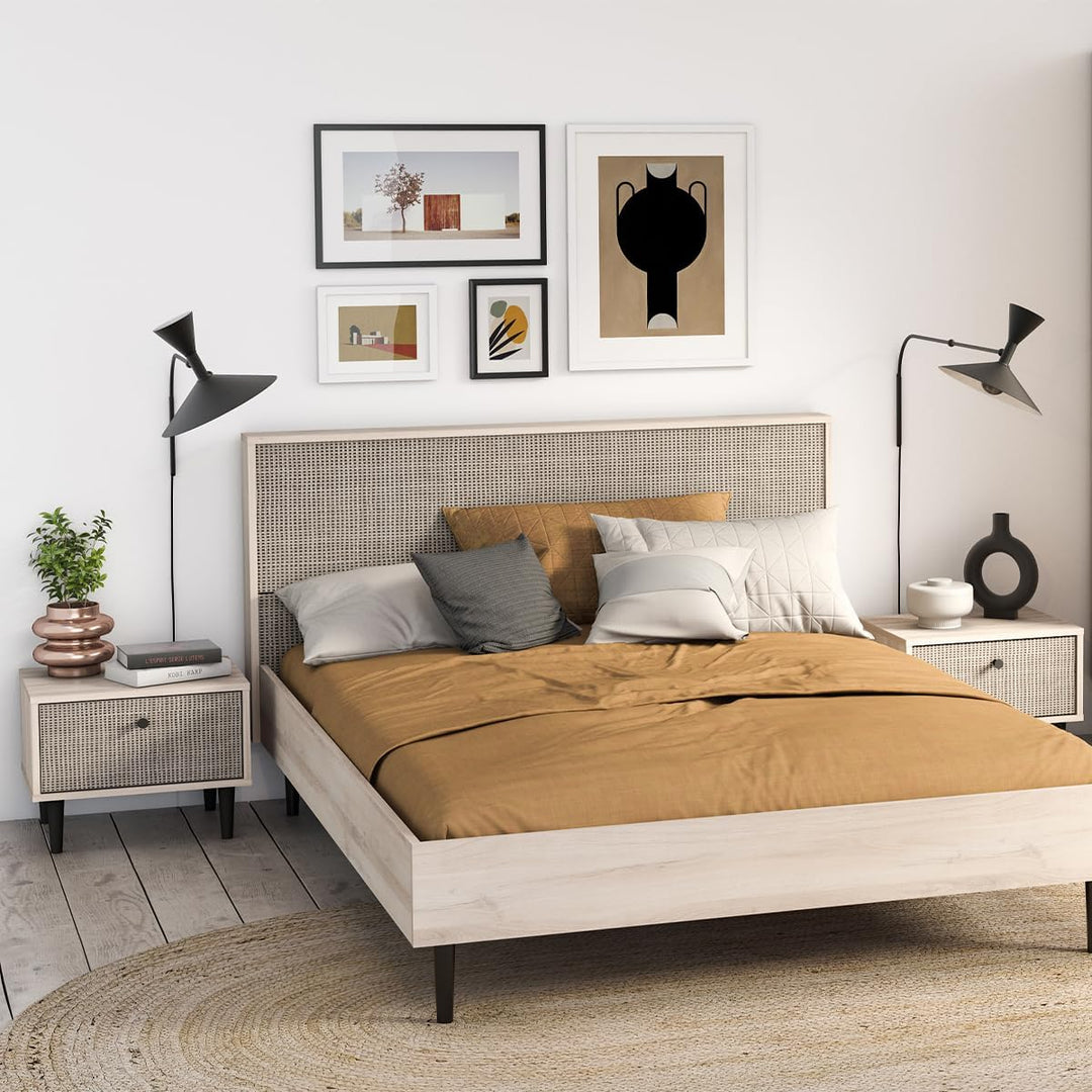 Demeyere Nachttisch – 1 Schublade – Saigon, Eichenholz, braun, L 44,6 x P 35,9 x H 34,3 cm