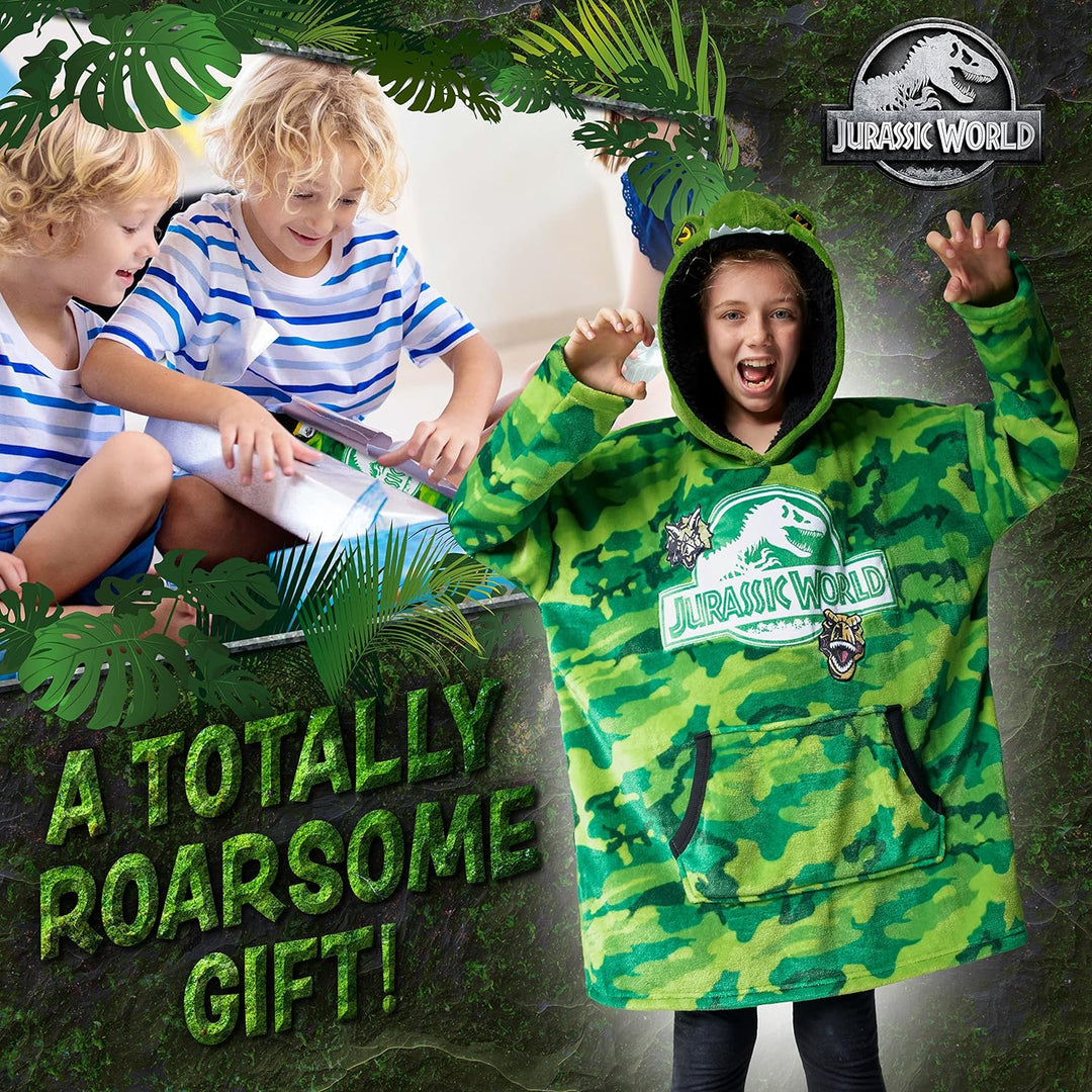 Jurassic World Übergrossen Hoodie Decke Jungen und Madchen Kapuzenpullover Kinder