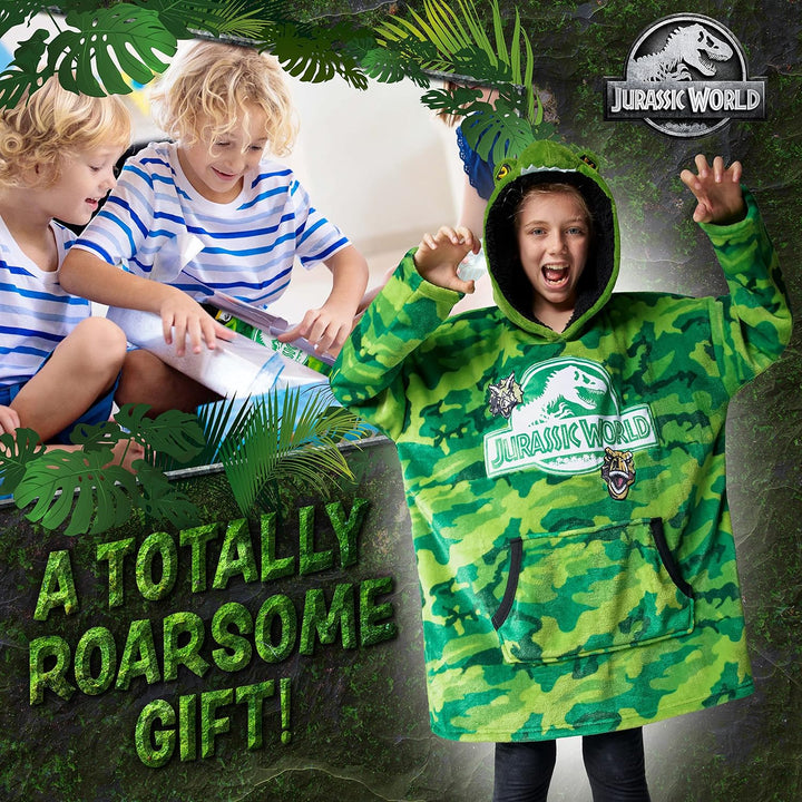 Jurassic World Übergrossen Hoodie Decke Jungen und Madchen Kapuzenpullover Kinder